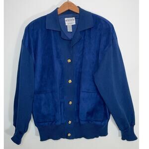 Ancora Vintage Suede Sweater Jacket - Women's‎ Size L/XL - Excellent Condition